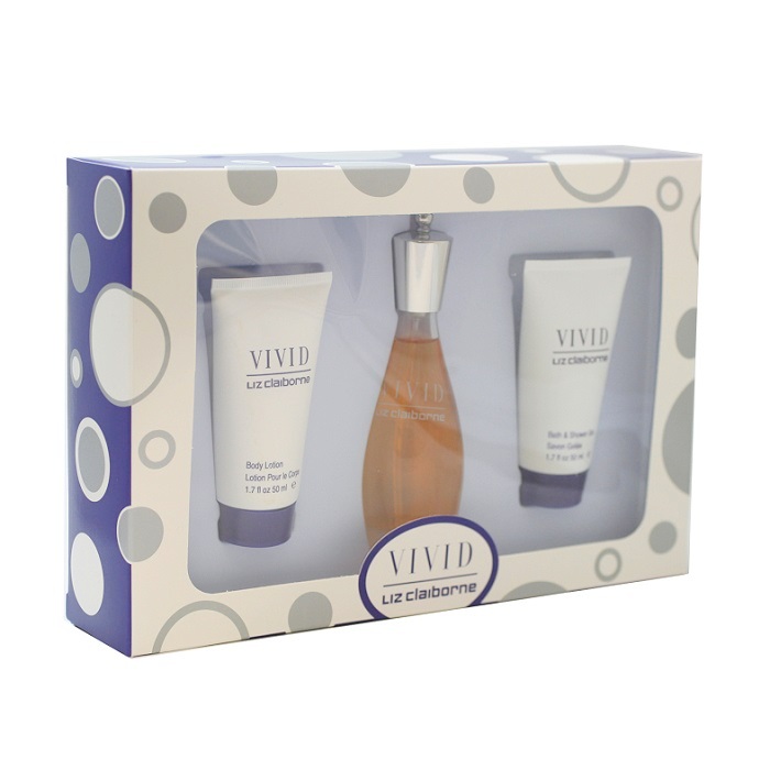 Vivid Perfume Gift Set for Women - 1.7oz Eau De Toilette Spray, 1.7oz Body Lotion, & 1.7oz Shower Gel